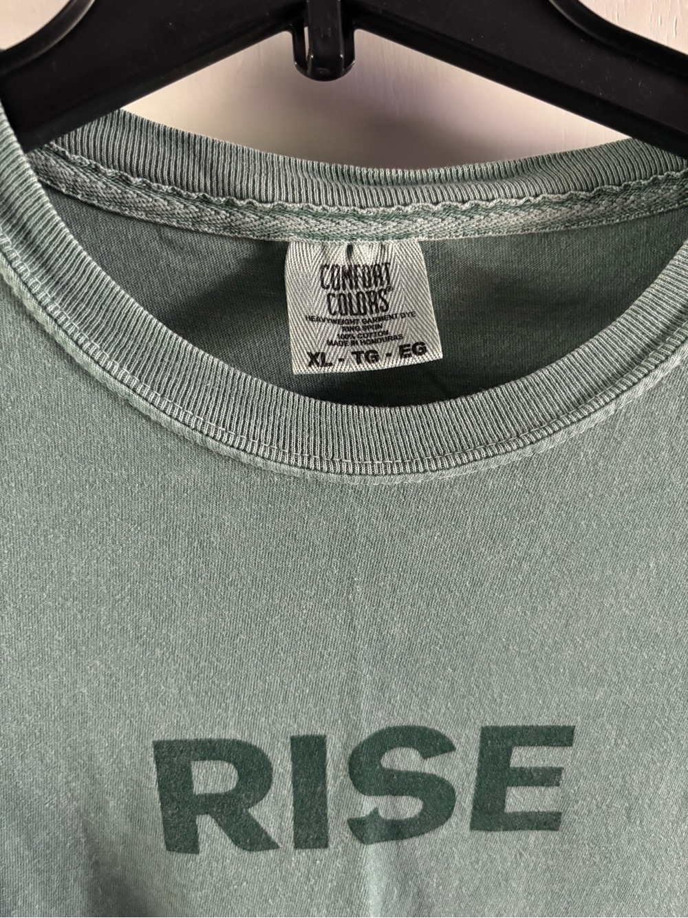 Comfort Colors Men's 'RISE' Short Sleeve Tee in Sage Green - Picture 3 of 5